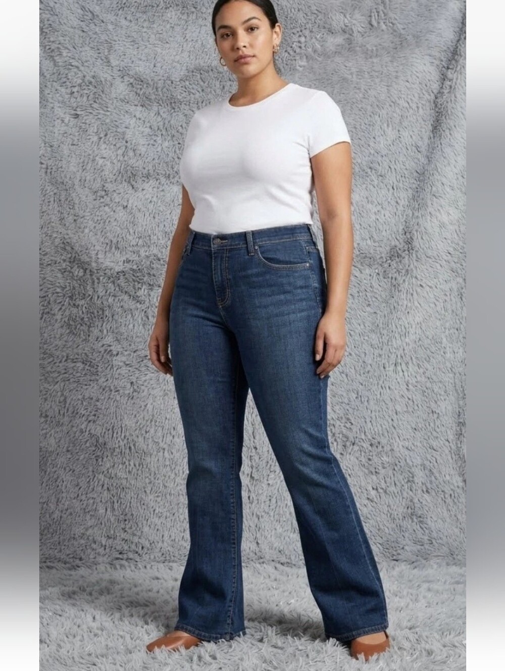 Vintage Levi's Boot Cut 515 Mid Rise Dark Wash Jeans Stretch Flare Y2k 12 NWT